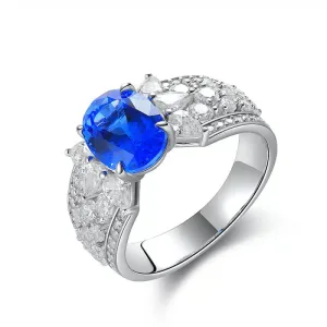 2.5ct oval cut lab grown gemstones rings