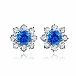 2.95ct round cut lab grown gemstones earrings