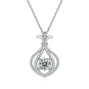 Gourd shaped lab grown gemstones pendant