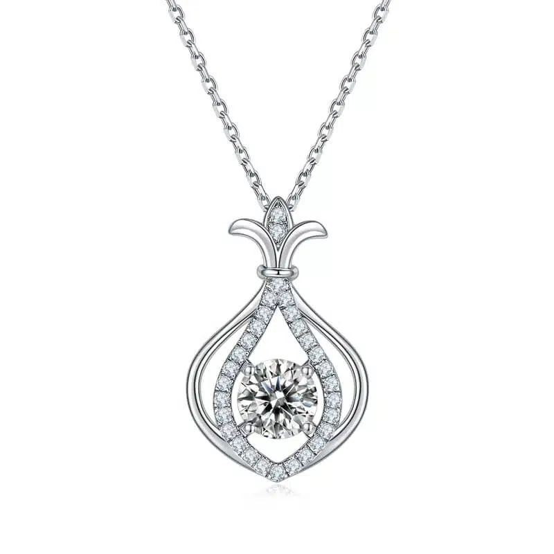 Gourd shaped lab grown gemstones pendant